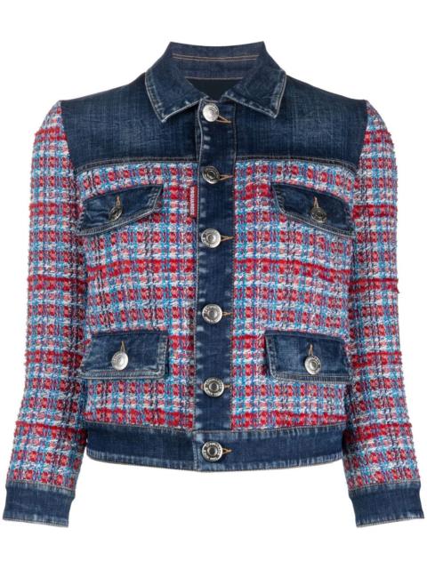 panelled denim jacket