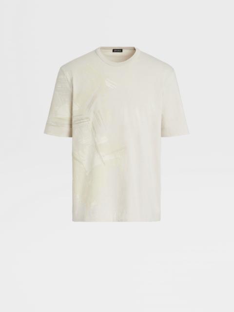 ZEGNA OFF WHITE COTTON T-SHIRT