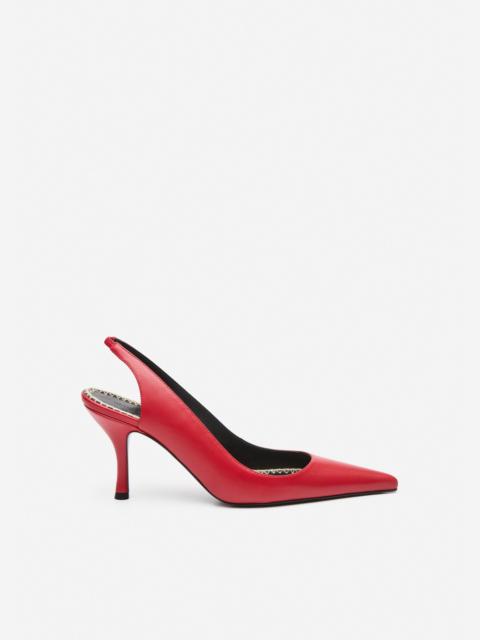 MAGDA BUTRYM Low slingback pumps in red leather