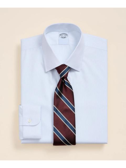Brooks Brothers Supima® Cotton Non-Iron Dobby Ainsley Collar Striped Dress Shirt