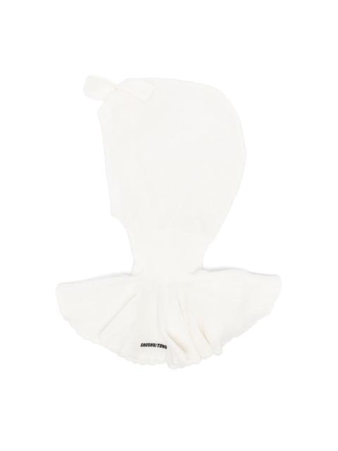 SHUSHU/TONG bow-detailed balaclava