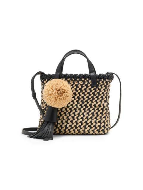 ULLA JOHNSON Women's Mini Raffia Crossbody Bag - Noir Natural