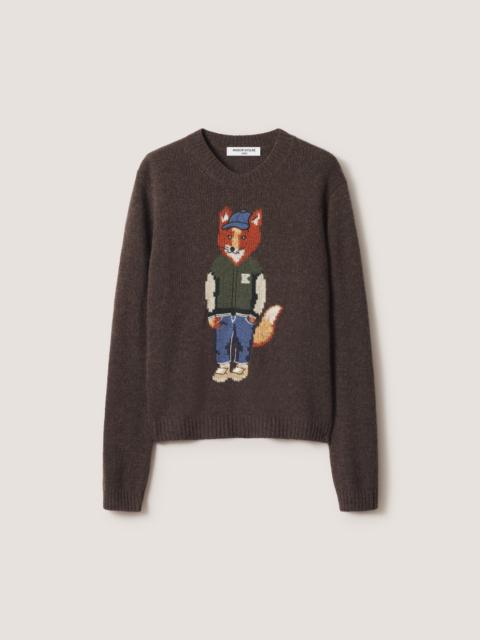 Maison Kitsuné DRESSED FOX INTARSIA WOOL JUMPER