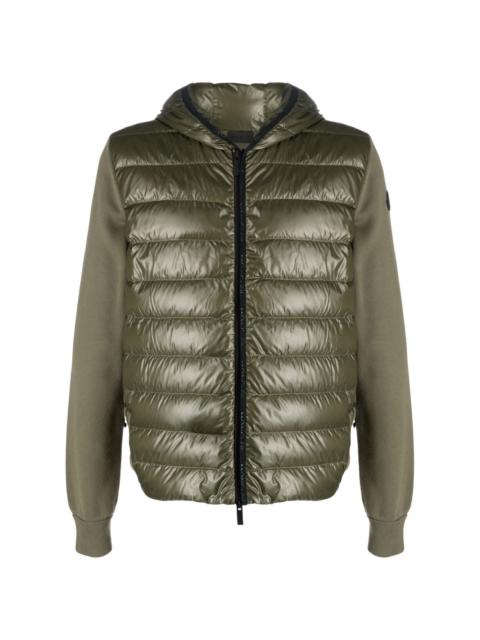 hooded panelled padded jacket