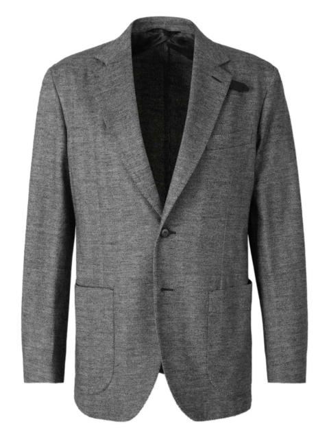 Brioni herringbone single-breasted blazer