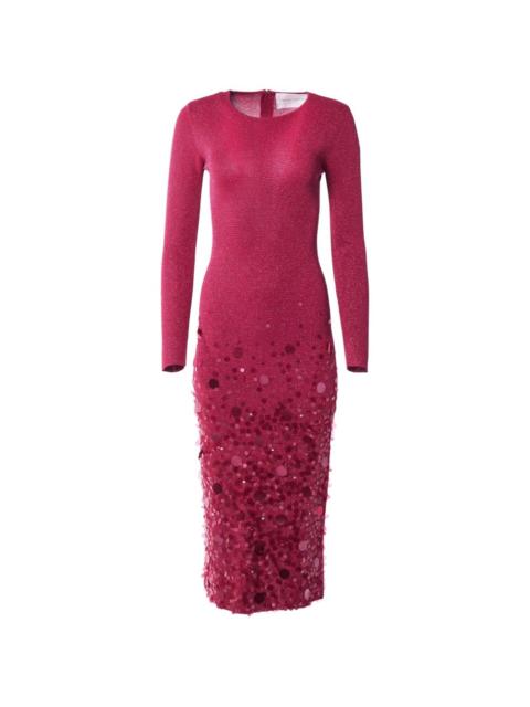 CAROLINA HERRERA paillette-embellished midi dress