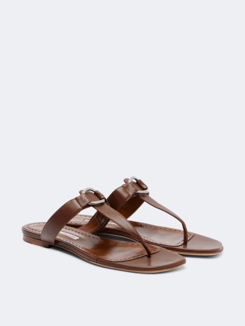 Manolo Blahnik Mionasan leather thong sandals