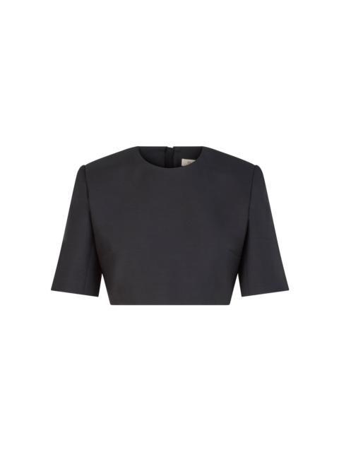 HEIRLOME Adela Wool-Silk Top black