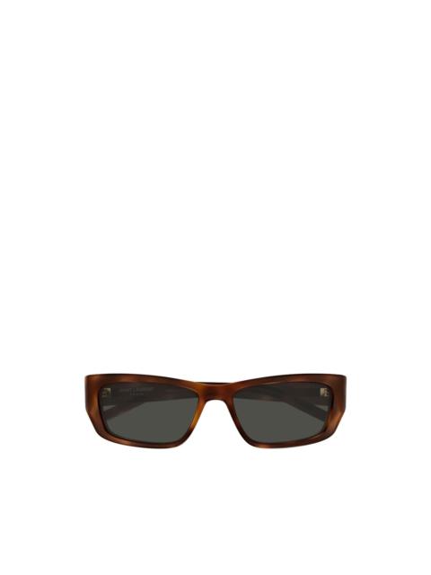 SAINT LAURENT Jazz rectangle-frame sunglasses