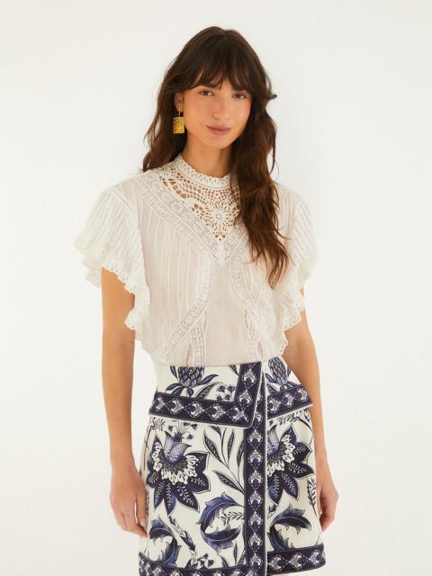 FARM RIO Off-White Nina Shorts