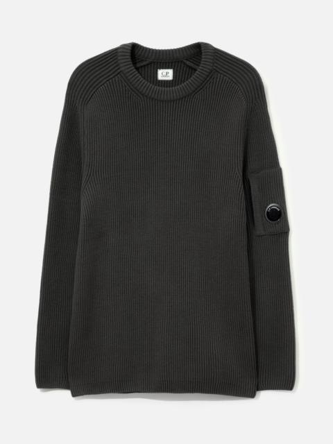 C.P. Company FULL RIB COTTON CREWNECK LENS SWEATER