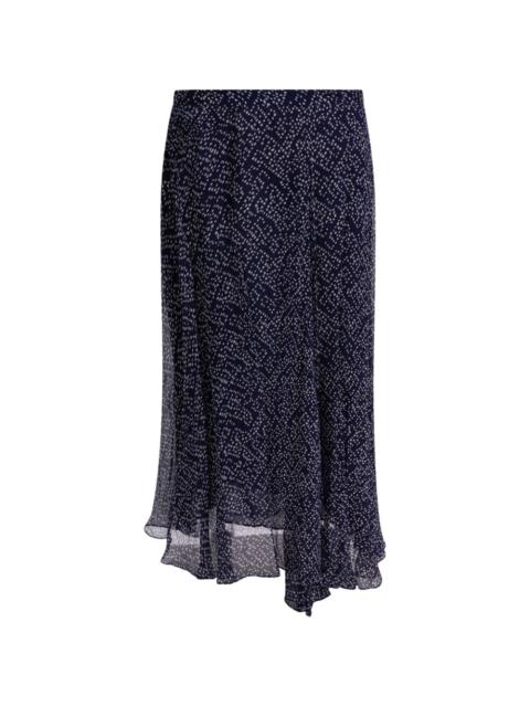 Isabel Marant Étoile Lycia asymmetric patterned midi skirt