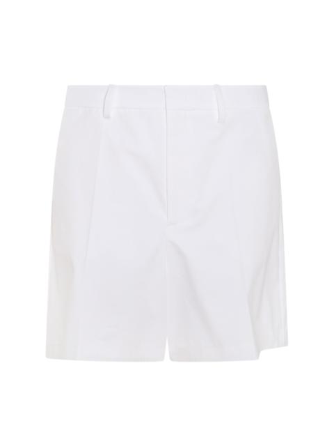 white wool bermuda shorts