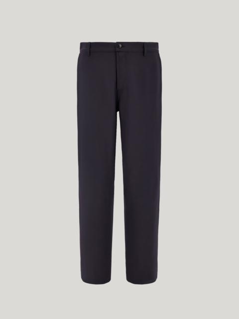 NAVY BLUE TAPERED FIT CHINOS IN TRAVEL STRETCH WOOL