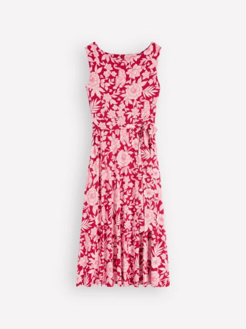 BODEN Tamsin Jersey Midi Dress-Spicy Red, Tigers Paradise