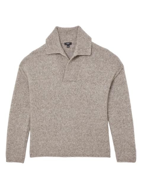 REISS Men's Vatali Oversized Sweater - Taupe Brown Melange