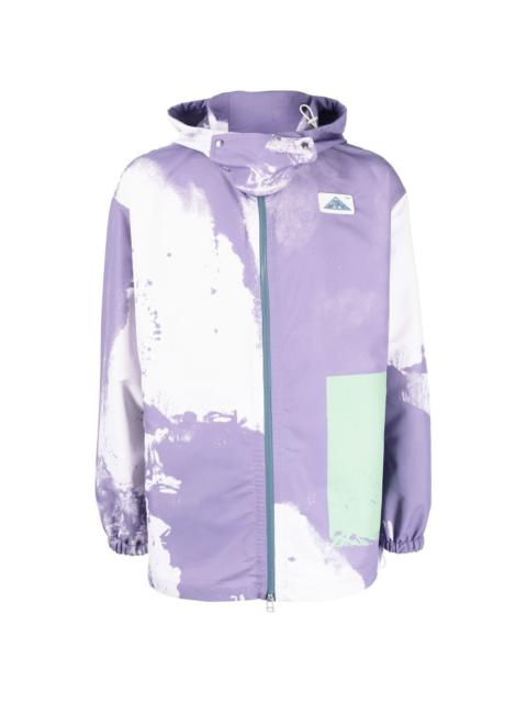 OAMC tie dye-print zip-up hooded jacket