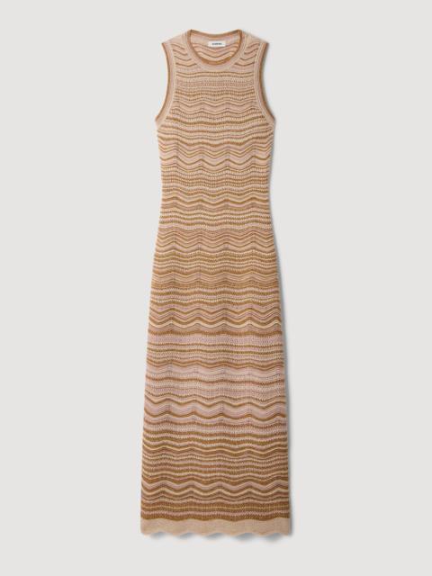 Sandro FANCY KNIT MIDI DRESS