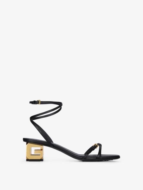 G CUBE SANDALS IN LEATHER