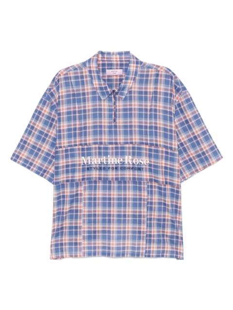 Martine Rose cotton checked polo shirt