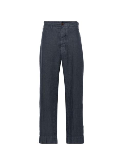 cropped linen trousers