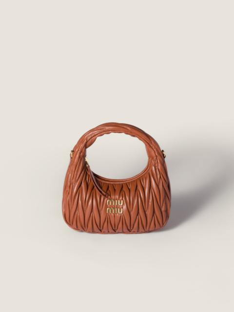Miu Miu Wander matelassé nappa leather hobo bag