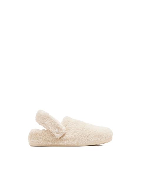 crocs sherpa-textured slippers
