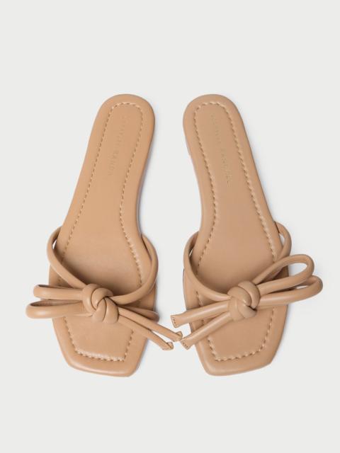 LOEFFLER RANDALL Hadley Dune Leather Bow Sandal