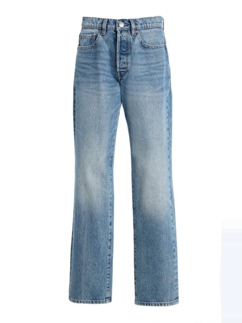 DL1961 x Olympia of Greece Exclusive Olympia Slim Straight Mid-Rise Jeans
