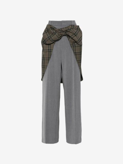 VIVETTA check-panelled wide-leg trousers