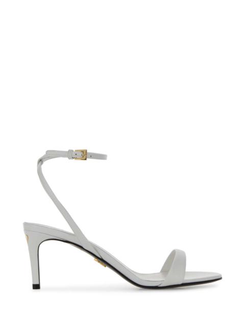Prada White Leather Sandals Bianco Sandali