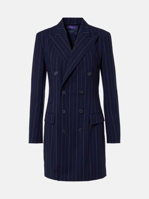 Ralph Lauren Striped double-breasted wool blazer dress