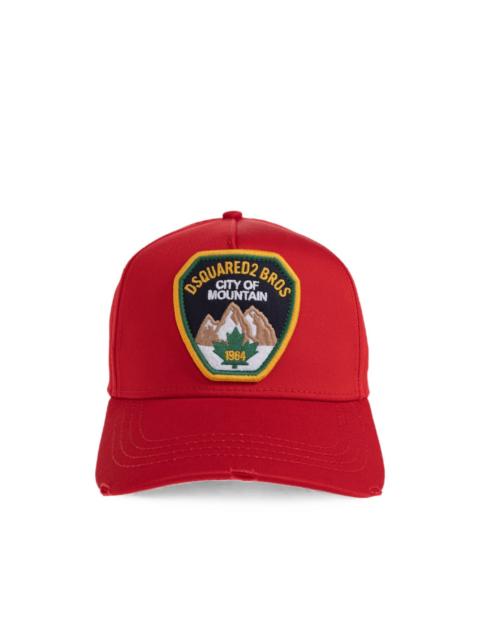 DSQUARED2 logo-patch distressed baseball cap