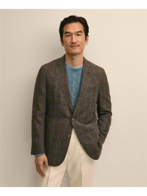 Brooks Brothers Classic Fit Linen-Cotton-Wool Hopsack Windowpane Sport Coat