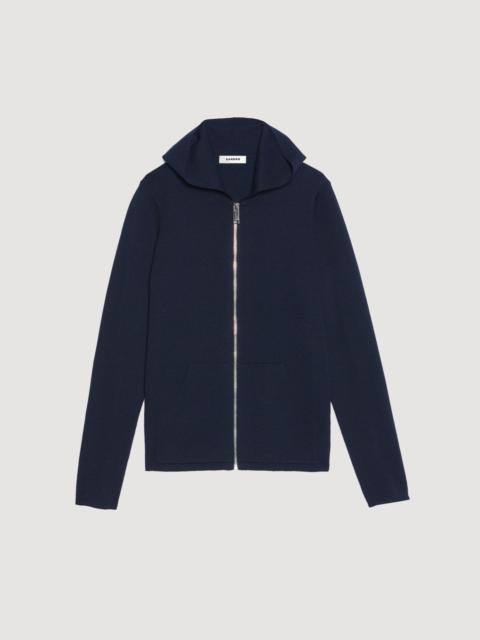 Sandro ZIPPED CARDIGAN WITH HOOD