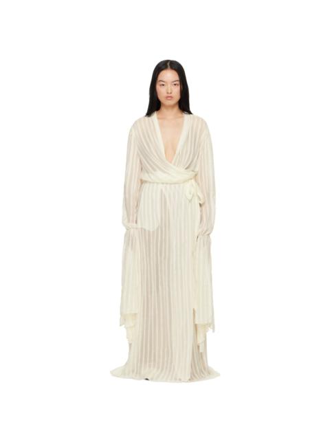 Off-White Wrap Maxi Dress