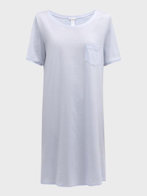 HANRO Cotton Deluxe Short-Sleeve Big Sleepshirt