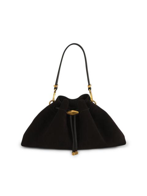 JIMMY CHOO Women's Cinch Suede Drawstring Bag - Coffee Gold