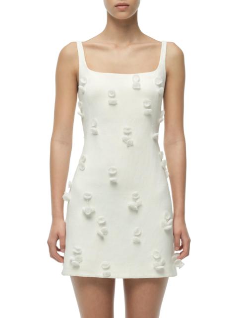 SIMKHAI Women's Cailinn Appliqué Linen-Blend Minidress - White