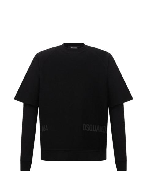 DSQUARED2 double-layer logo sweatshirt