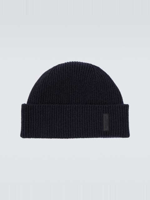 GIORGIO ARMANI Ribbed-knit cashmere beanie