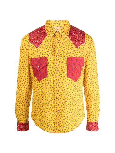 fruit-print cotton shirt