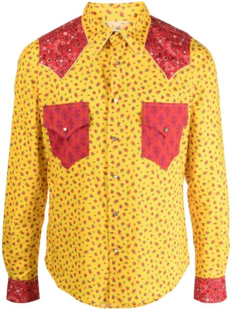 fruit-print cotton shirt