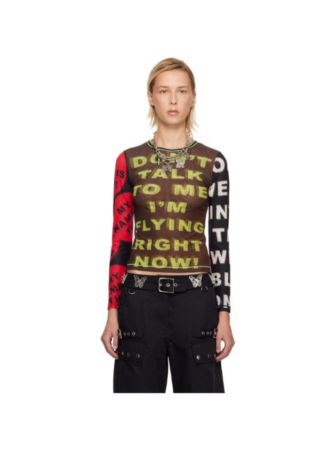 Chopova Lowena Multicolor 'Don't Talk To Me' Mesh T-shirt