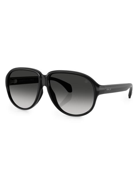Moncler ME8001 Halcyonne Pilot-Frame Injected Sunglasses