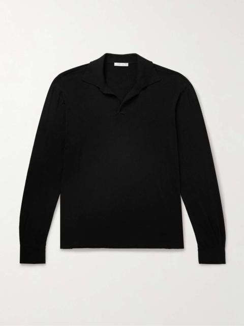 The Row Stafford Silk-Jersey Polo Shirt