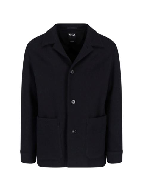 ZEGNA SINGLE-BREASTED CASHMERE BLEND BLAZER