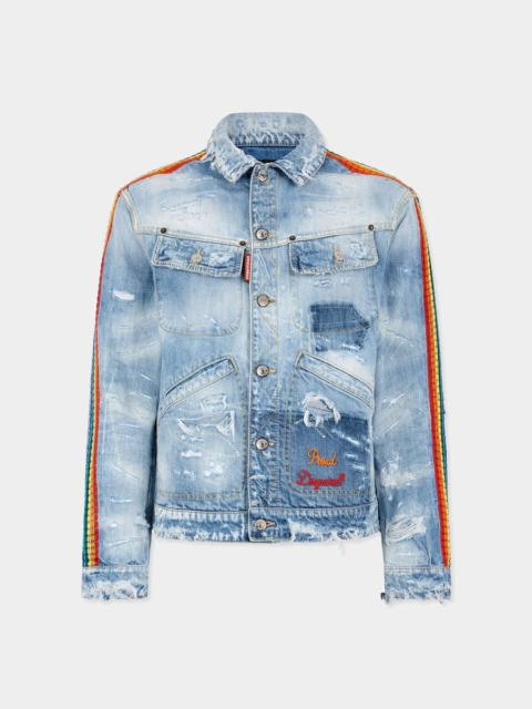 DSQUARED2 BE PROUD WASH L.A. JEAN JACKET