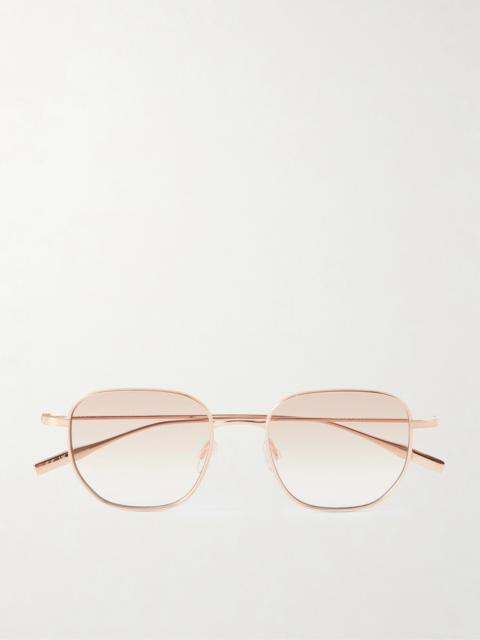 BARTON PERREIRA Revere Square-frame Gold-tone Titanium Sunglasses