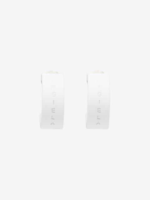 MM6 Maison Margiela Minimal logo hoop earrings